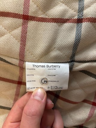 Abrigo / Chaquetón de Pana Marrón Thomas Burberry