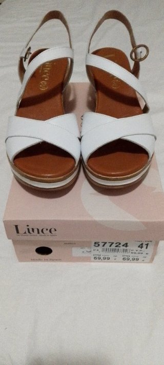 Sandalias Lince Blancas Talla 41