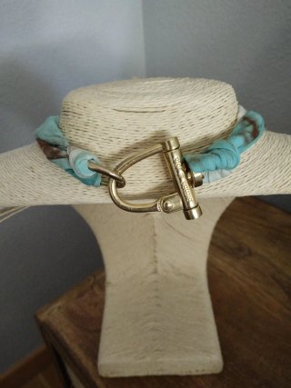Collar Bimba y Lola turquesa y rosa