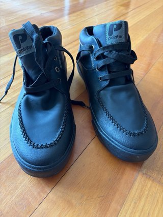Zapatos Pointer Cuero Hombre Negro