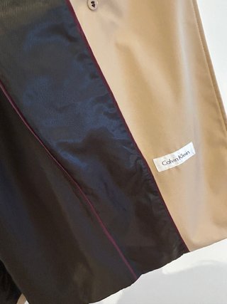 Gabardina Calvin Klein Beige Impermeable Talla M/L