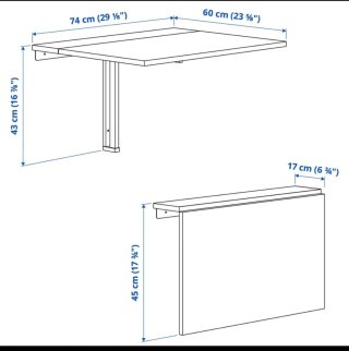 Mesa plegable Norberg blanca