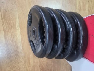 Lote 4 Discos Pesas de 10kg y 4 discos de 5kg