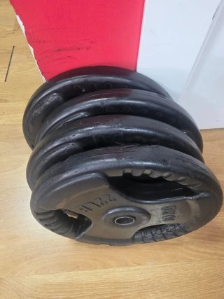 Lote 4 Discos Pesas de 10kg y 4 discos de 5kg