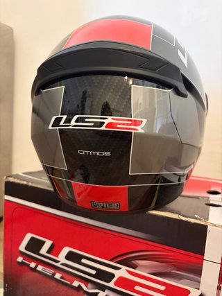 Casco Moto LS2 Negro/Rojo talla XS