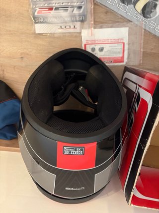 Casco Moto LS2 Negro/Rojo talla XS