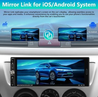 Autoradio 1DIN Android Wireless CarPlay 2GB+64GB