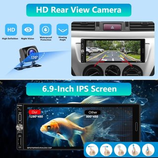 Autoradio 1DIN Android Wireless CarPlay 2GB+64GB