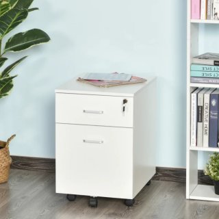 Cajonera blanca con ruedas