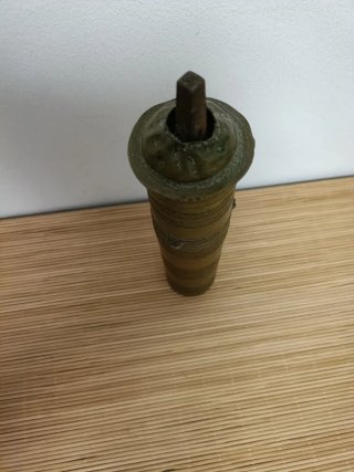 Antiguo Molinillo café latón otomano vintage 24cm