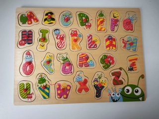 Puzzle Abecedario Madera Monstruos