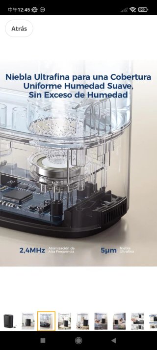AROEVE Humidificador Ultrasónico 6L Negro