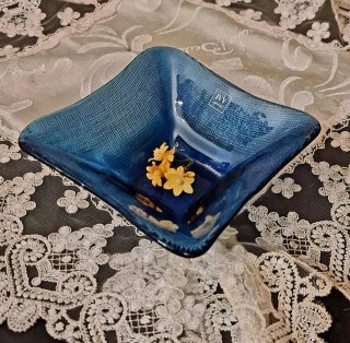 Portacaramelle Porta bon bon italian cobalt glass
