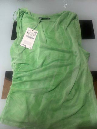 Camiseta Zara Talla XL Verde