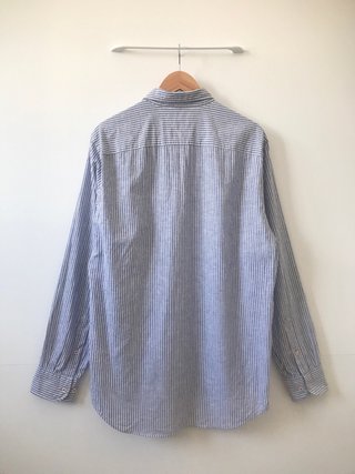 Camisa Tommy Hilfiger L Lino Rayas Manga Larga