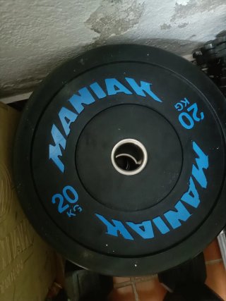 4 Discos de 20 kg para barra olímpica .