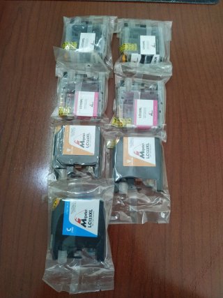 7 cartuchos tinta Brother LC123XL