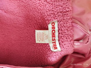Gabardina PVC niña rosa chicle talla 7 años