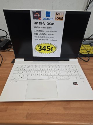 HP Victus 15 Ryzen 5 5600-H 12GB RAM SSD 512GB