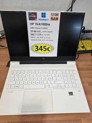 HP Victus 15 Ryzen 5 5600-H 12GB RAM SSD 512GB