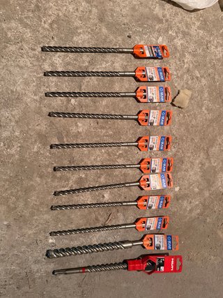 Lote 11 brocas SDS Plus IZAR + HILTI