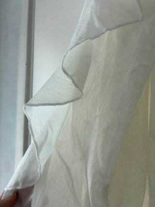 Blusa blanca volantes talla S
