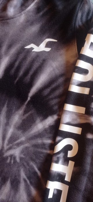 Sudadera Hollister Tie-Dye Negra y Gris