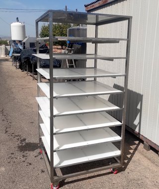 Carro Porta Bandejas de Plástico 90x83