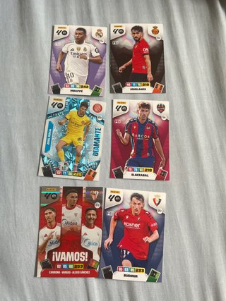 6 Cartas Adrenalyn Panini 25/26