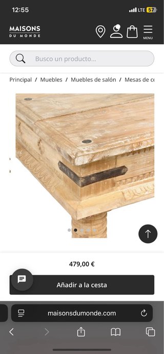 Mesa de centro - Maisons du Monde - Ghandi
