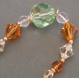 Collana cristallo sfaccettato con nappa