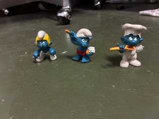 Lote de 3 figuras de Pitufos