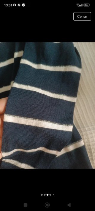 Jersey rayas azul y blanco