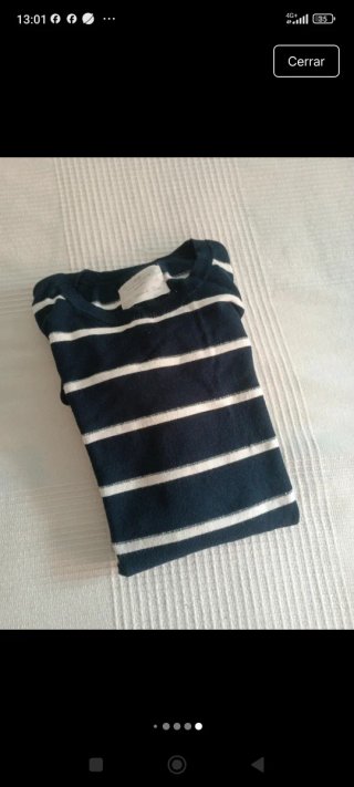 Jersey rayas azul y blanco