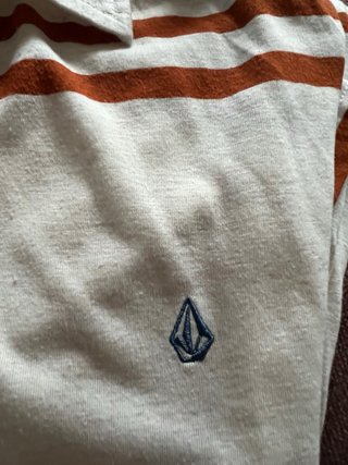 Polo Volcom Rayas Hombre Beige/Marrón XL