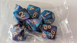 Set Dados D&D Rol Azul/Morado 7 Piezas