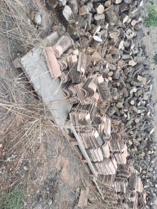 Tejas antiguas de barro