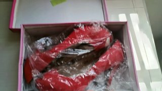Zapatos rojos tacón peep toe 38