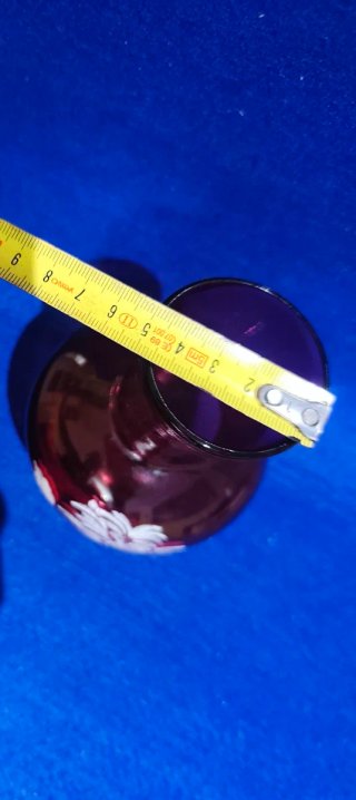 Jarrón de cristal pintado a mano