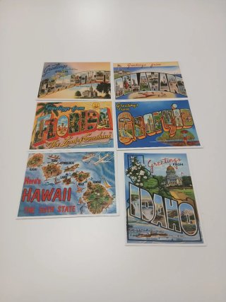50 Postales estética Vintage Estados Unidos