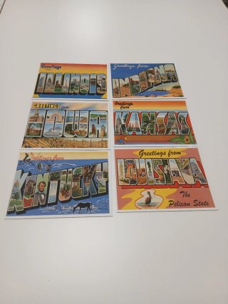 50 Postales estética Vintage Estados Unidos