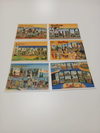 50 Postales estética Vintage Estados Unidos