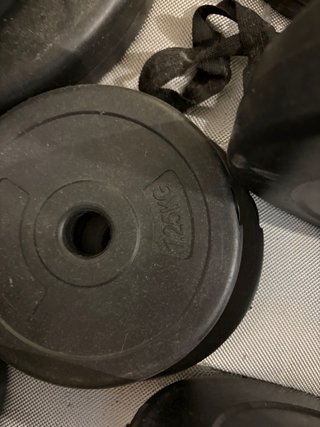 Conjunto pesas 60,5kg + banco musculación