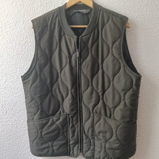 Chaleco acolchado hombre gris/verde oliva
