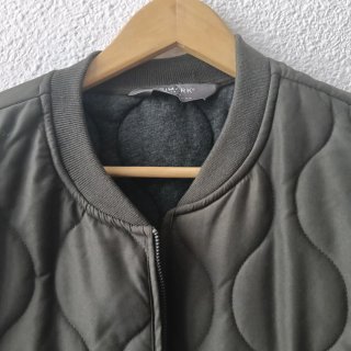 Chaleco acolchado hombre gris/verde oliva