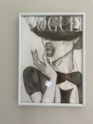 Quadro Vogue Preto e Branco