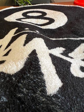 Alfombra Stussy 8 Ball Negra y Blanca