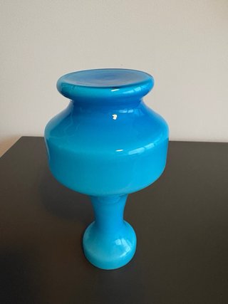 Muy bello jarrón de opalina vintage mid century