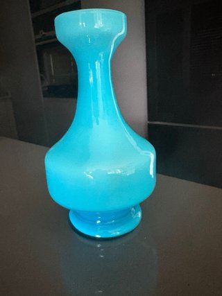 Muy bello jarrón de opalina vintage mid century