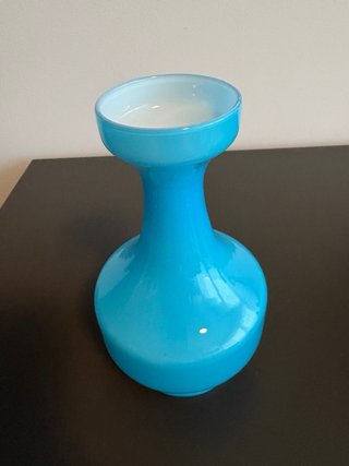 Muy bello jarrón de opalina vintage mid century